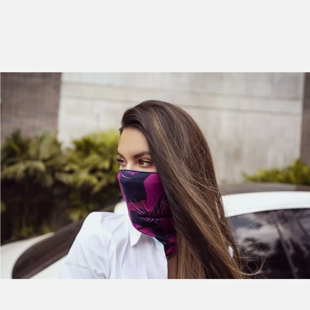 Face/ Neck Bandana - Floral Print - One Size
